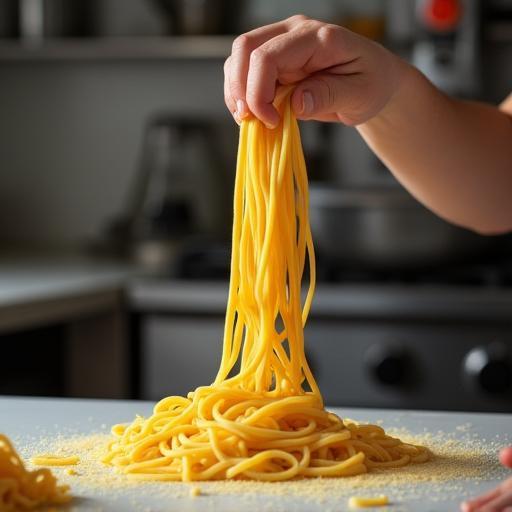 Chef preparing fresh pasta