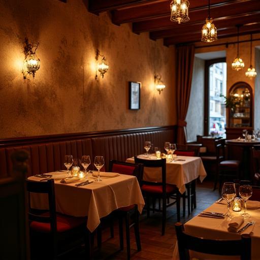 Cozy interior of Trattoria Bella Italia